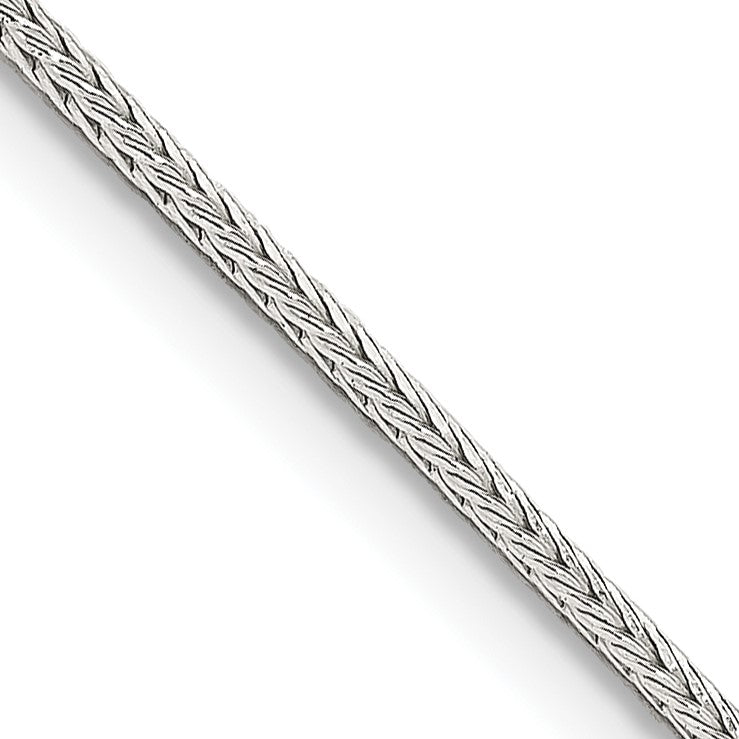 Sterling Silver 1.25mm Diamond-cut Round Franco Chain w/4in ext.