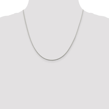 Sterling Silver 1.45mm Diamond-cut Round Franco Chain