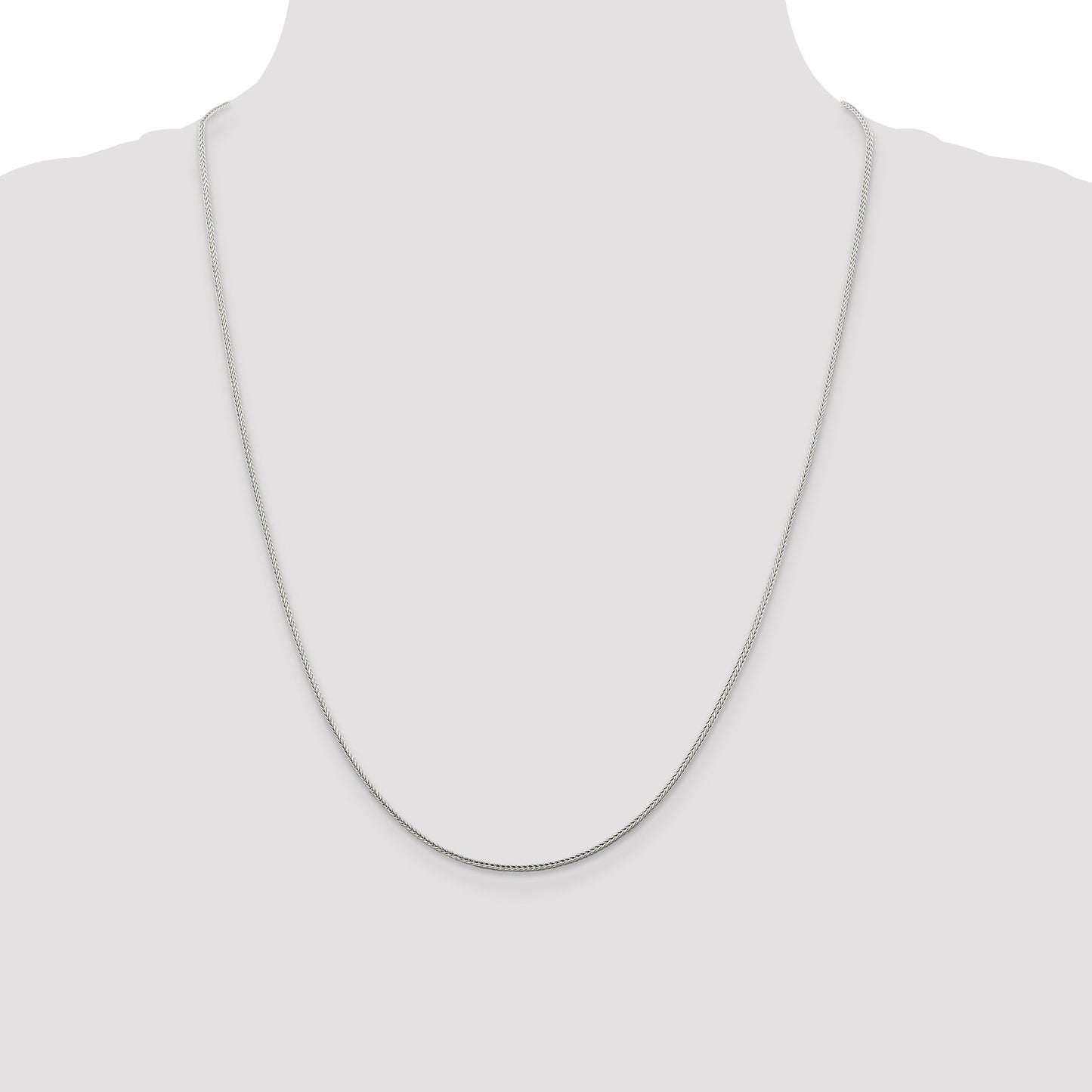 Sterling Silver 1.45mm Diamond-cut Round Franco Chain