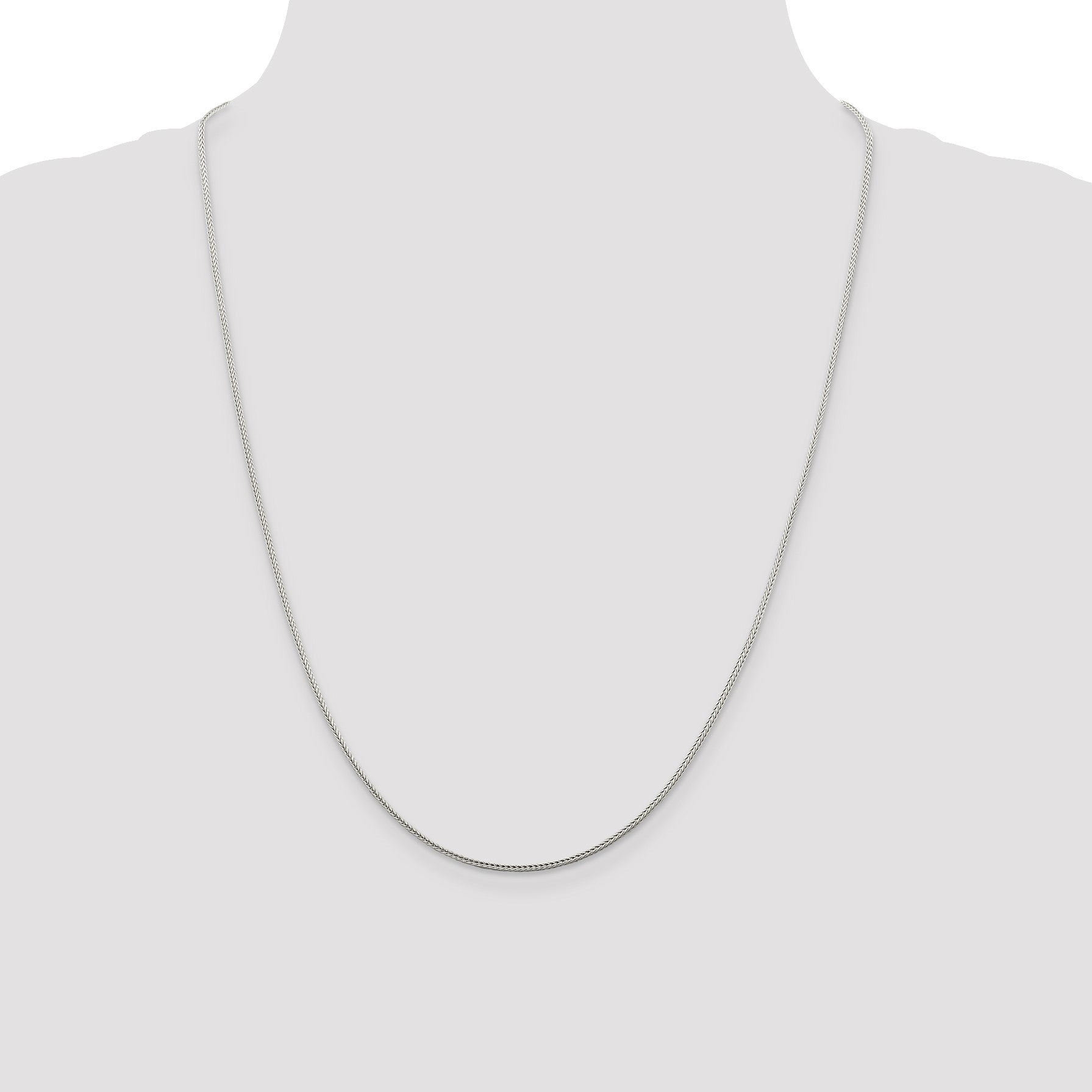 Sterling Silver 1.45mm Diamond-cut Round Franco Chain
