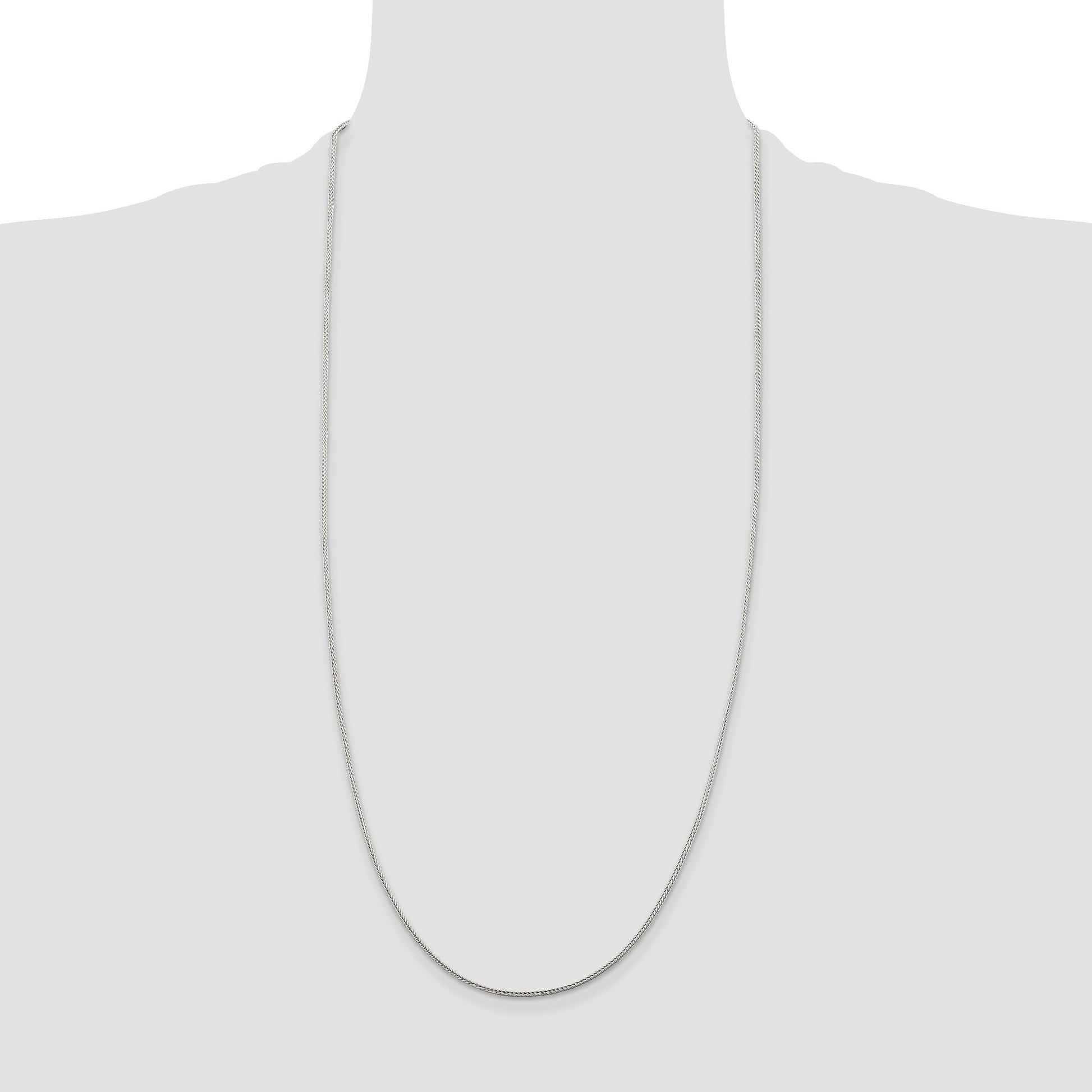 Sterling Silver 1.45mm Diamond-cut Round Franco Chain