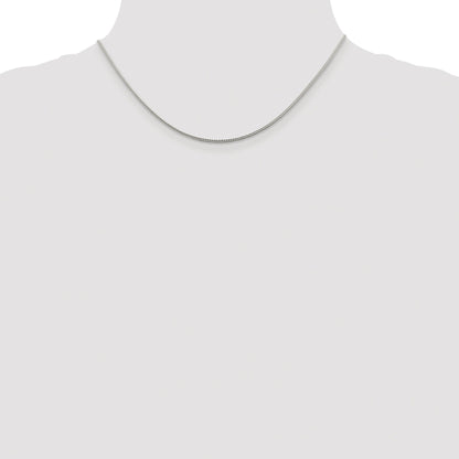 Sterling Silver Rhodium-plated 1.45mm Diamond-cut Round Franco Chain