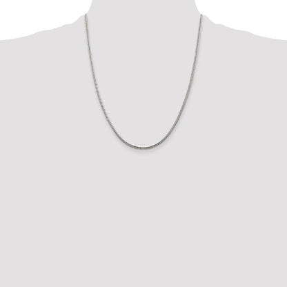 Sterling Silver 2mm Diamond-cut Round Franco Chain