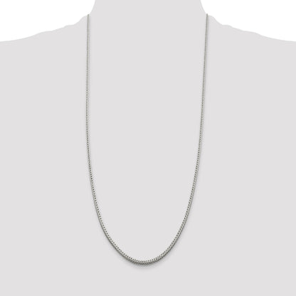 Sterling Silver 2.5mm Diamond-cut Round Franco Chain