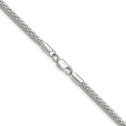 Sterling Silver 3.4mm Diamond-cut Round Franco Chain