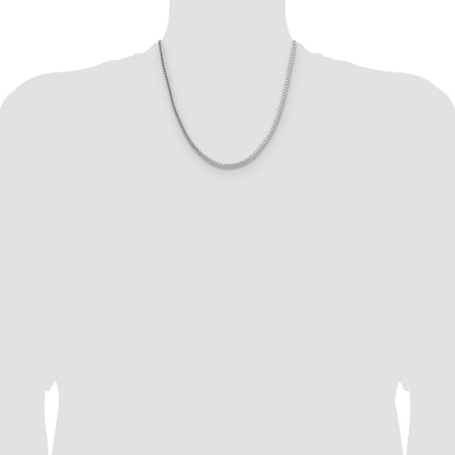 Sterling Silver 3.4mm Diamond-cut Round Franco Chain