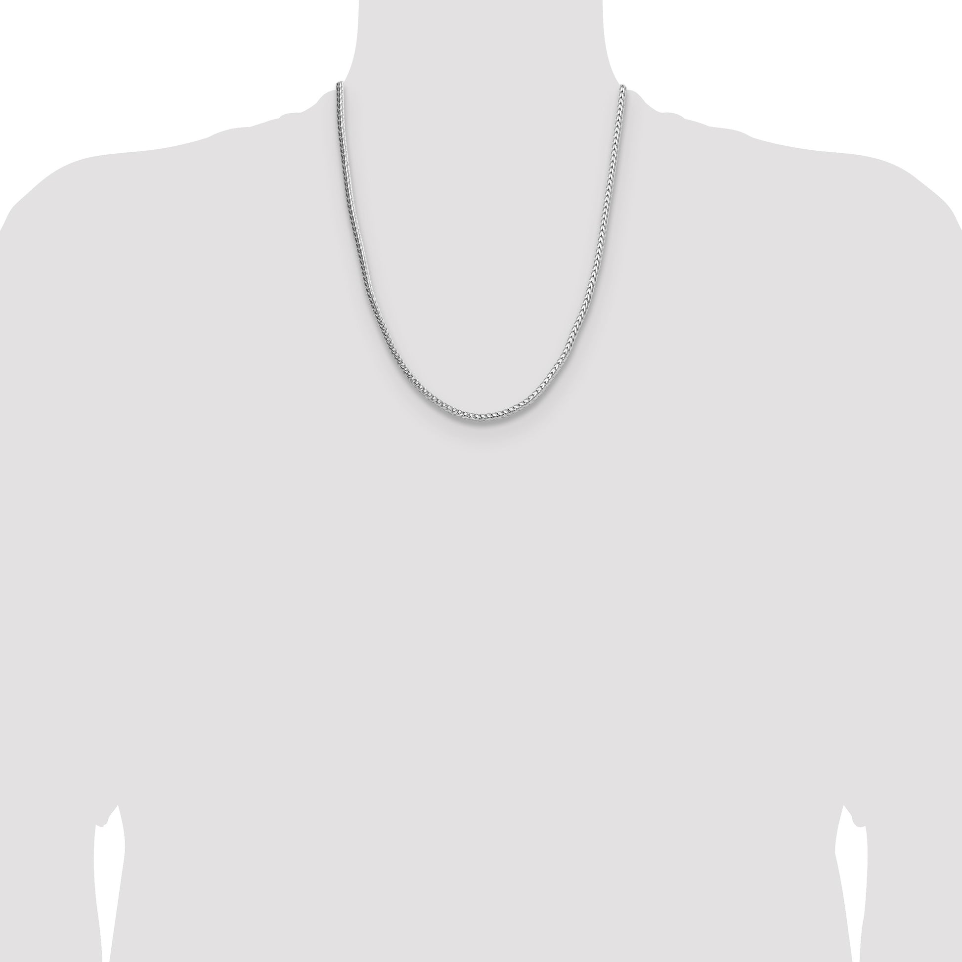 Sterling Silver 3.4mm Diamond-cut Round Franco Chain