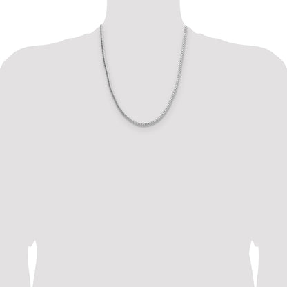 Sterling Silver 3.4mm Diamond-cut Round Franco Chain