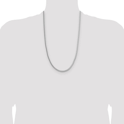 Sterling Silver 3.4mm Diamond-cut Round Franco Chain