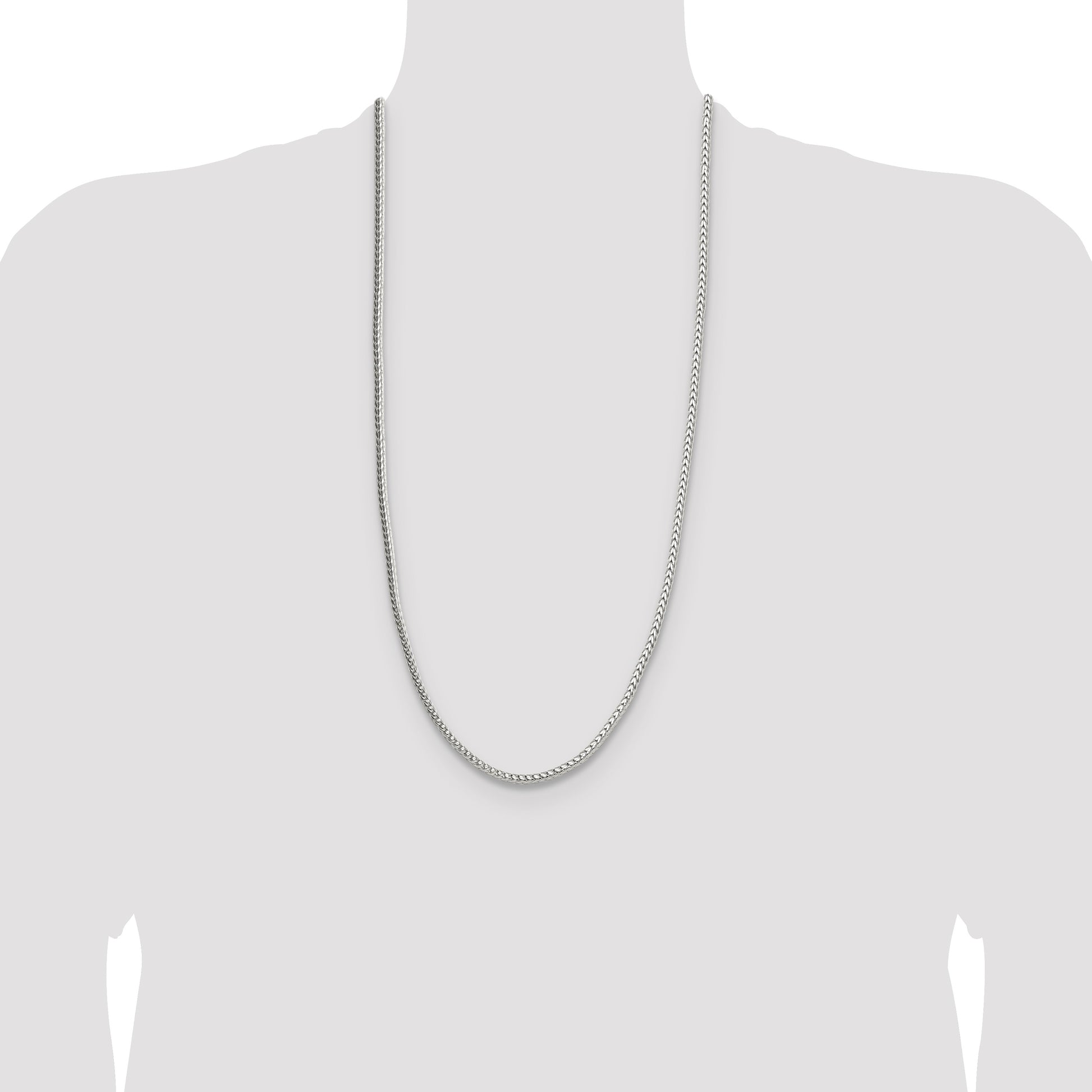 Sterling Silver 3.4mm Diamond-cut Round Franco Chain