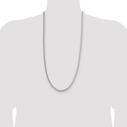 Sterling Silver 3.4mm Diamond-cut Round Franco Chain