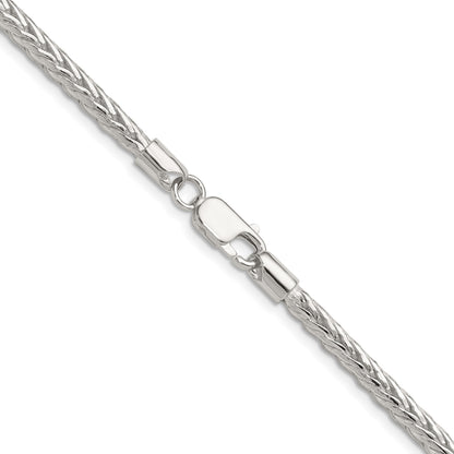 Sterling Silver 3.8mm Diamond-cut Round Franco Chain