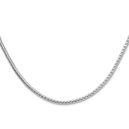 Sterling Silver Rhodium-plated 3.8mm Diamond-cut Round Franco Chain Necklace