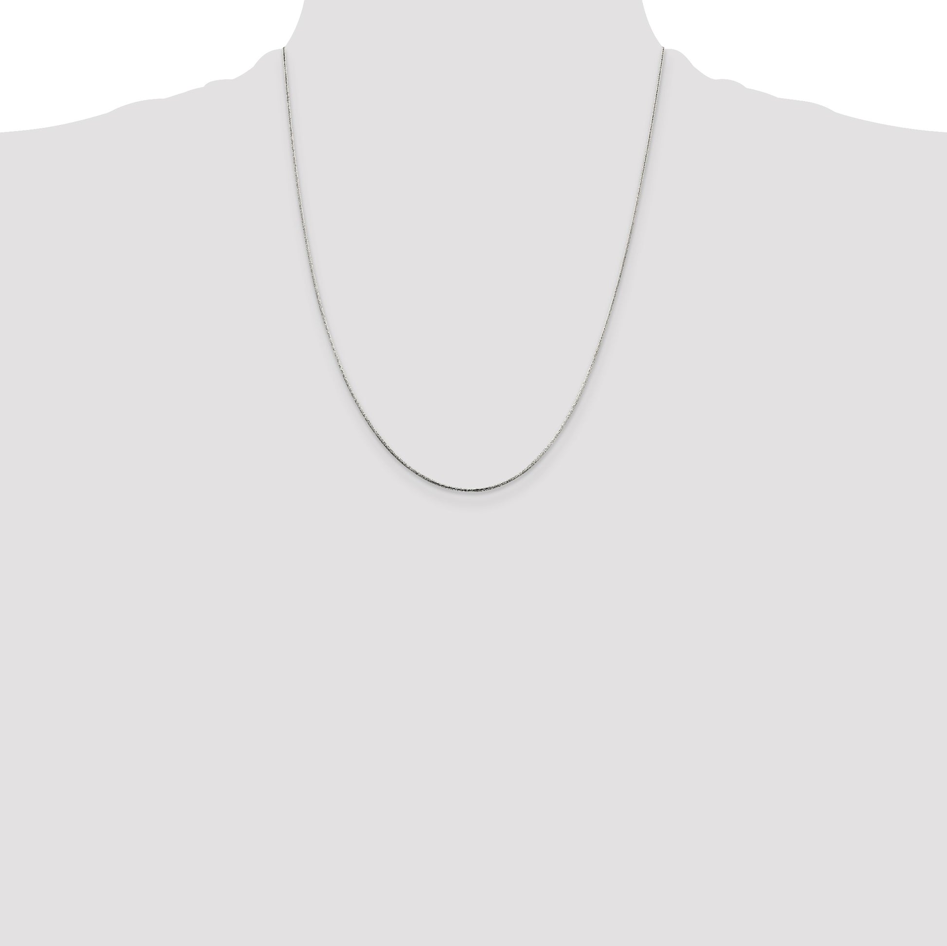 Sterling Silver .85mm Diamond-cut Snake Chain