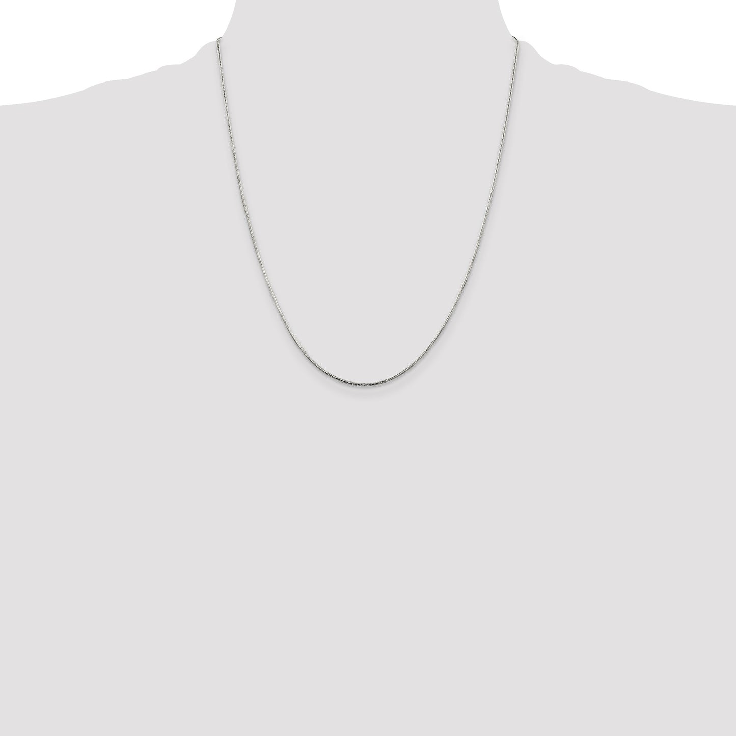 Sterling Silver 1.25mm Diamond-cut Snake Chain