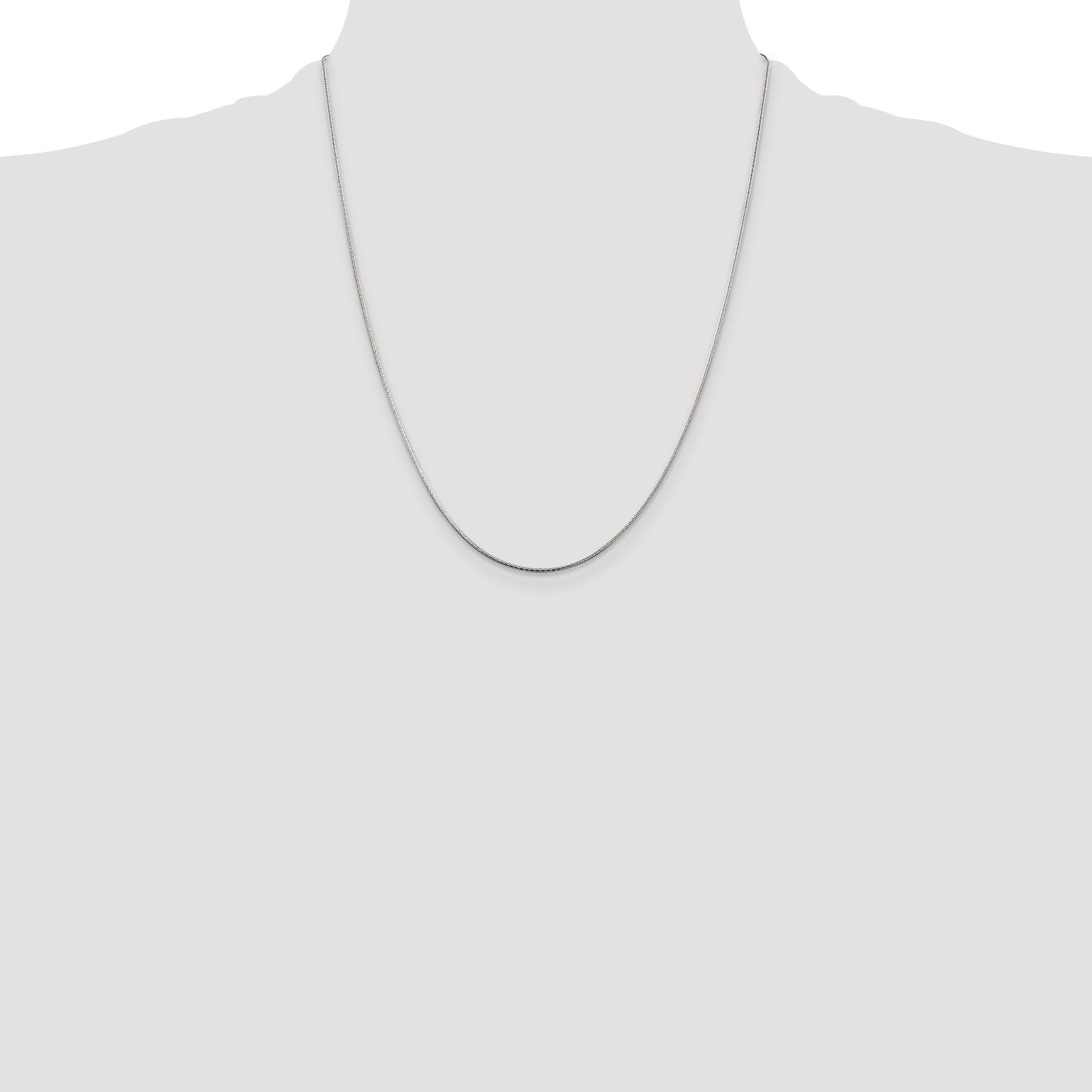 Sterling Silver 1.25mm Diamond-cut Snake Chain