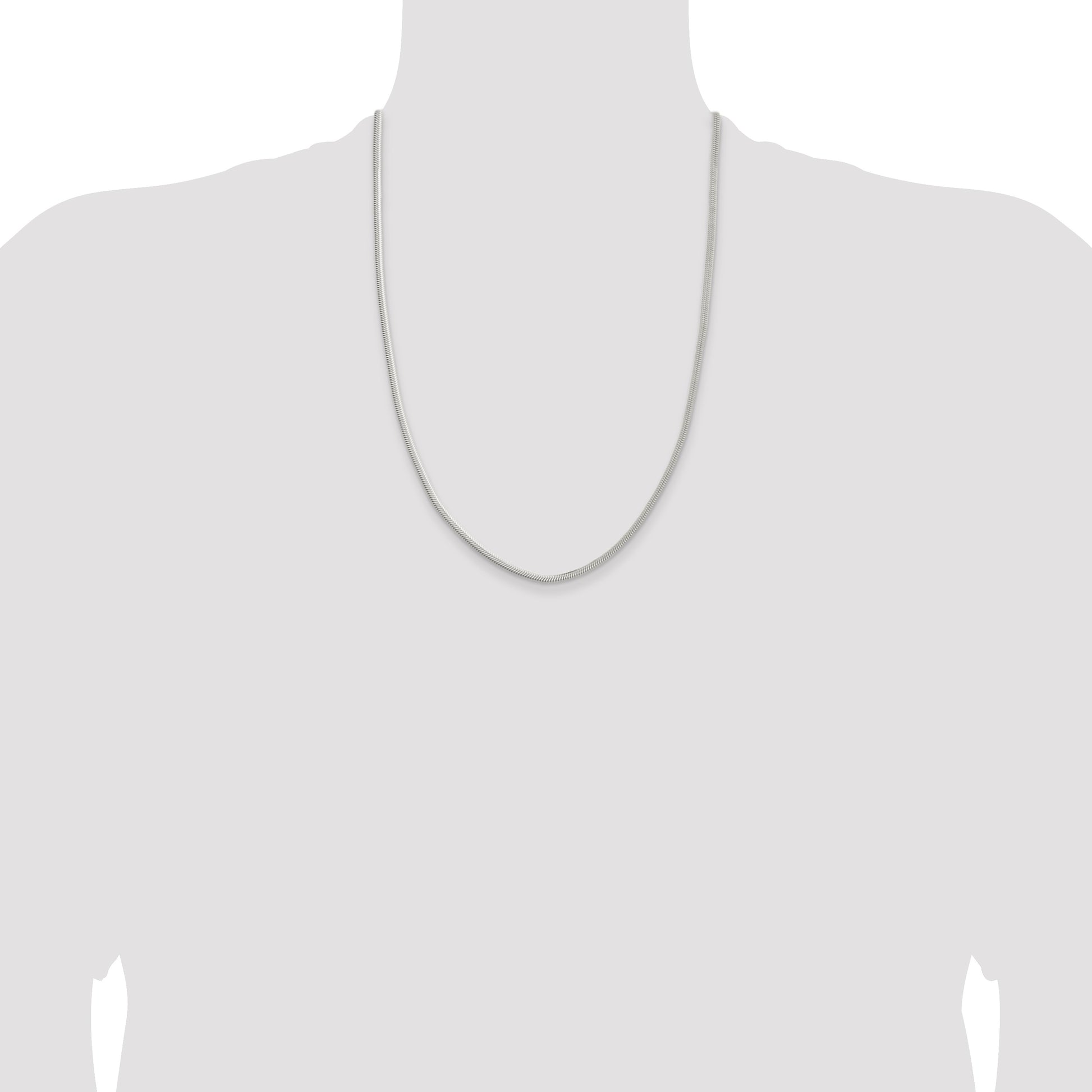 Sterling Silver 3.3mm Flat Oval Snake Chain