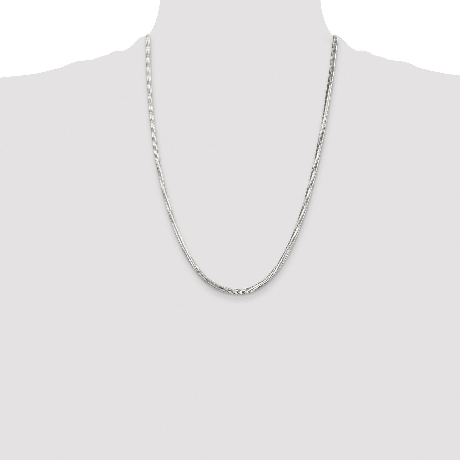 Sterling Silver 3.5mm 6-sided Oval Snake Chain