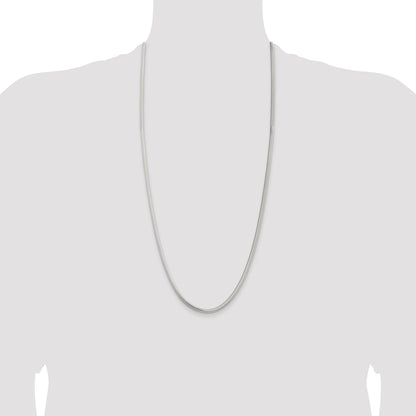 Sterling Silver 3.5mm 6-sided Oval Snake Chain
