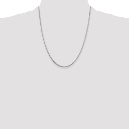 Sterling Silver 2mm Diamond-cut Snake Chain