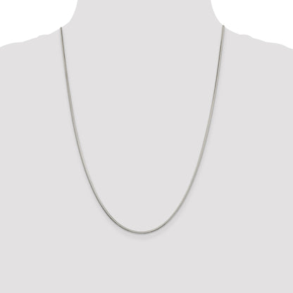Sterling Silver 2mm Diamond-cut Snake Chain