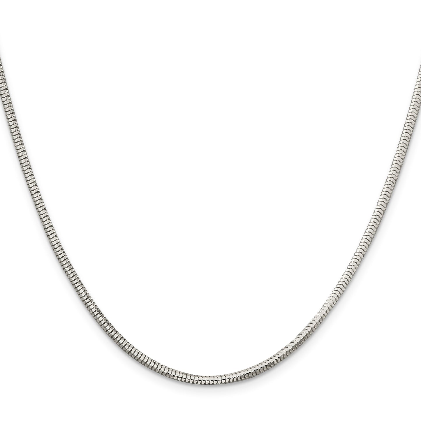 Sterling Silver 2.5mm Diamond-cut Snake Chain