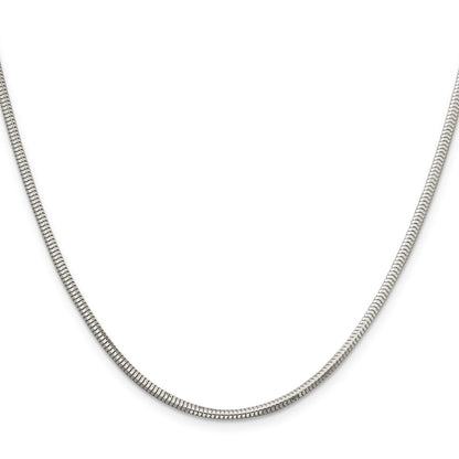 Sterling Silver 2.5mm Diamond-cut Snake Chain