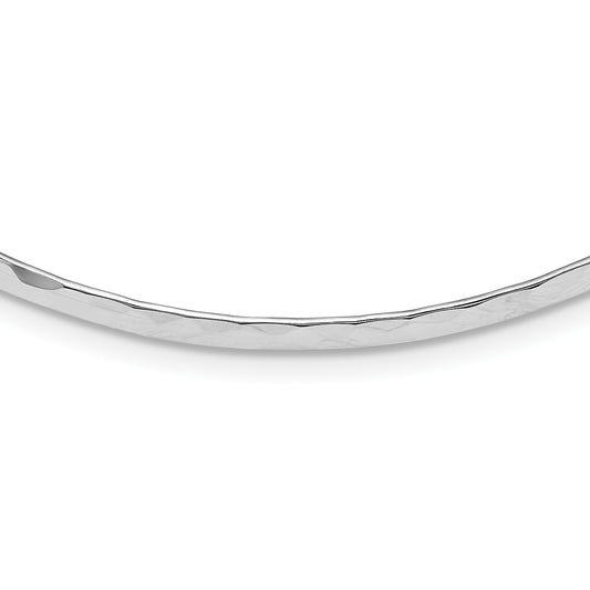 Sterling Silver 3.5mm Hammered Neck Collar