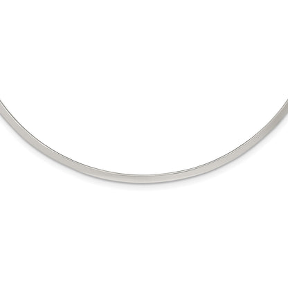Sterling Silver Polished 3mm Neck Collar