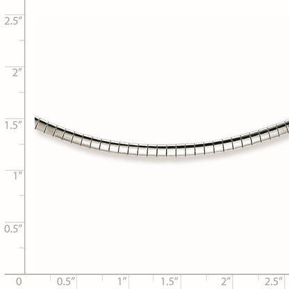 Sterling Silver Rhodium-plated 2mm with 2 inch Extention Cubetto Chain