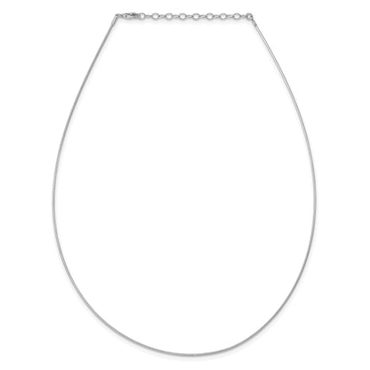 Sterling Silver Rhodium-plated 1mm Round Cubetto