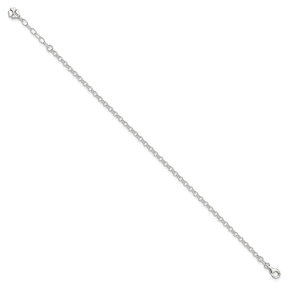Sterling Silver Clover Dangle 9 inch Plus 1 inch Extender - Total 10 inch Anklet