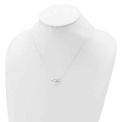 Sterling Silver Polished Fancy 3- Heart Necklace