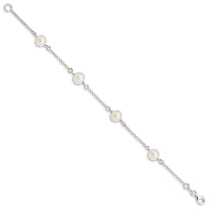 Sterling Silver FW Cultured Pearl Bracelet