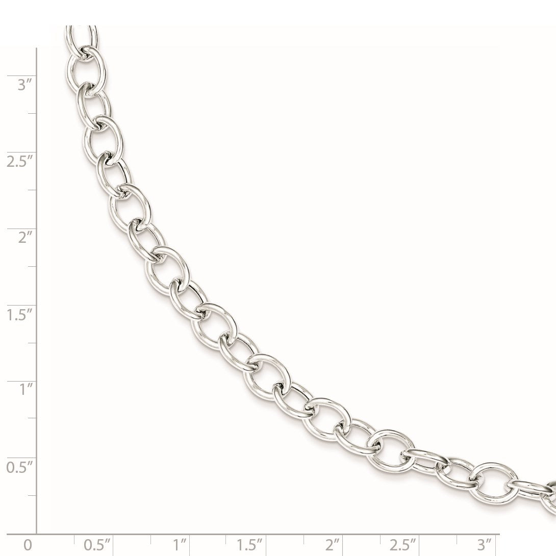 Sterling Silver Cable 6.75mm Necklace