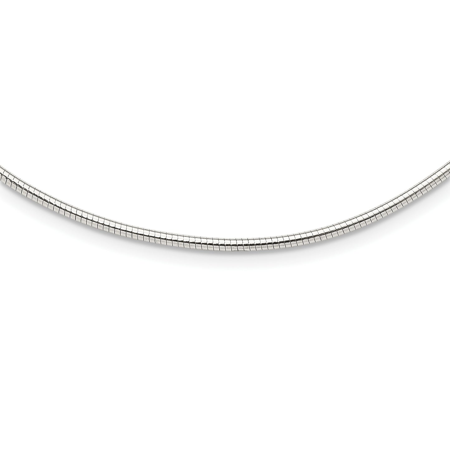 Sterling Silver Round 2mm w/2in. Ext Neckwire Chain