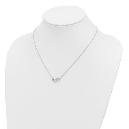 Sterling Silver Rhodium-plated Handcuff Necklace