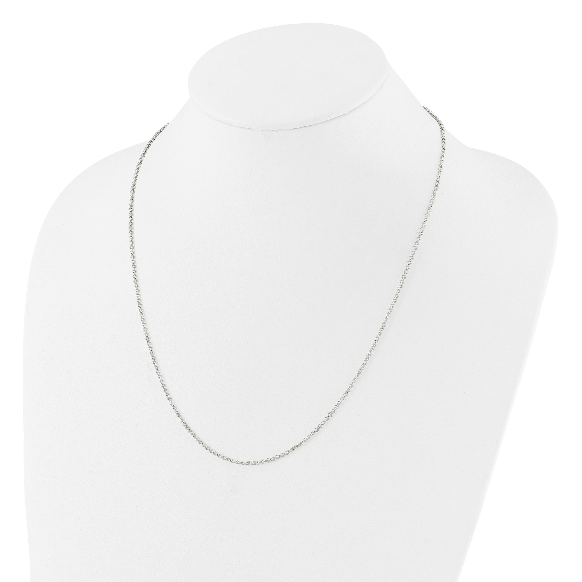 Sterling Silver Polished 1.85mm Rolo Adjustable Necklace