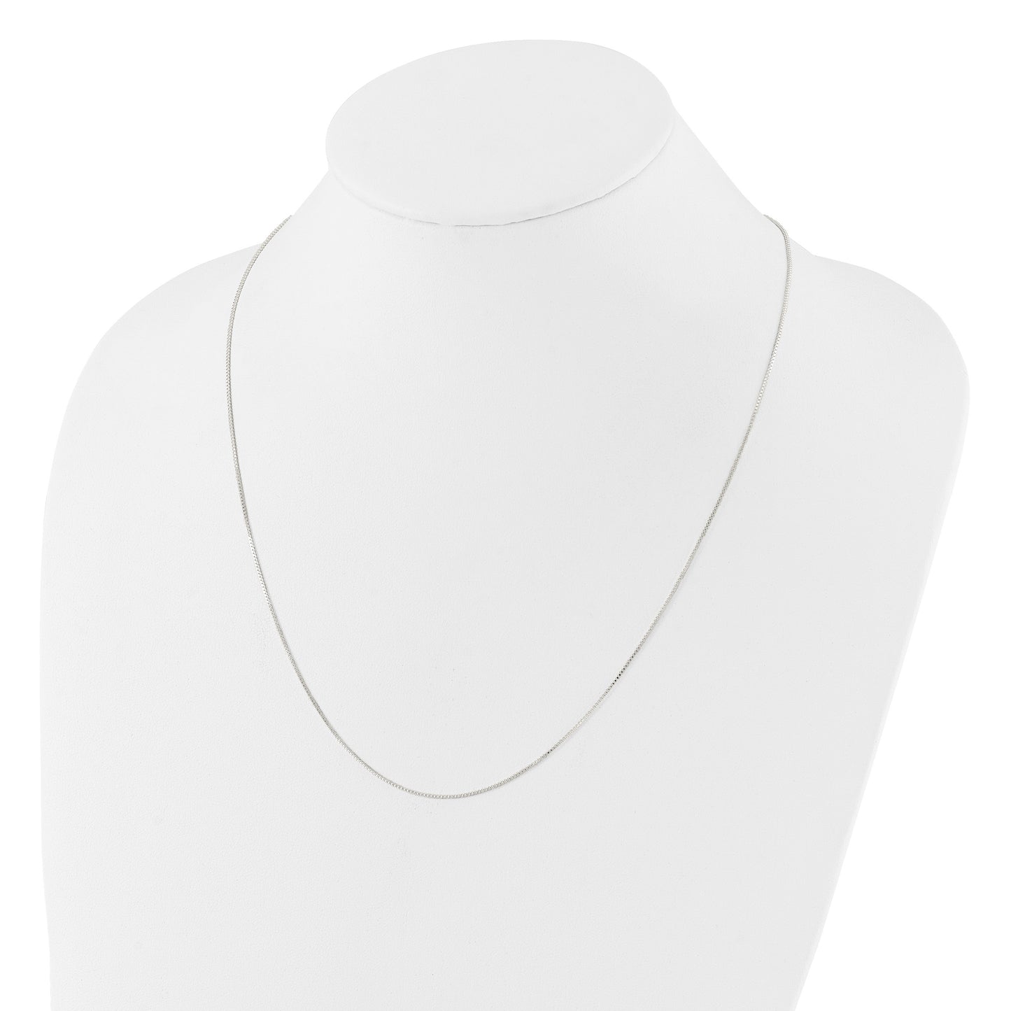 Sterling Silver Polished .90mm Box Adjustable Necklace