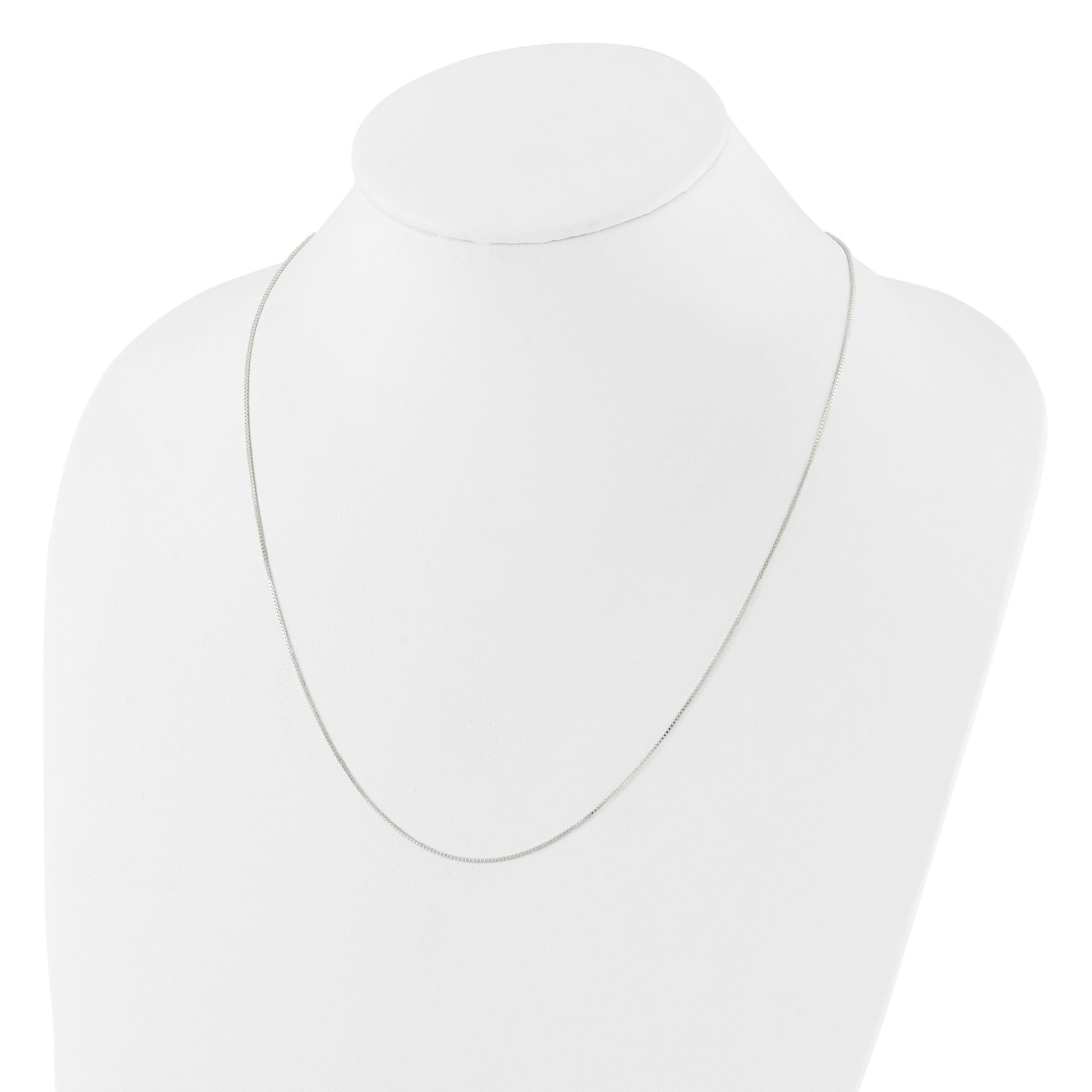 Sterling Silver Polished .90mm Box Adjustable Necklace