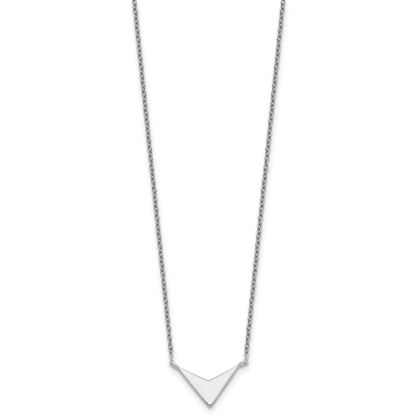 Sterling Silver Polished V-Shape Necklace
