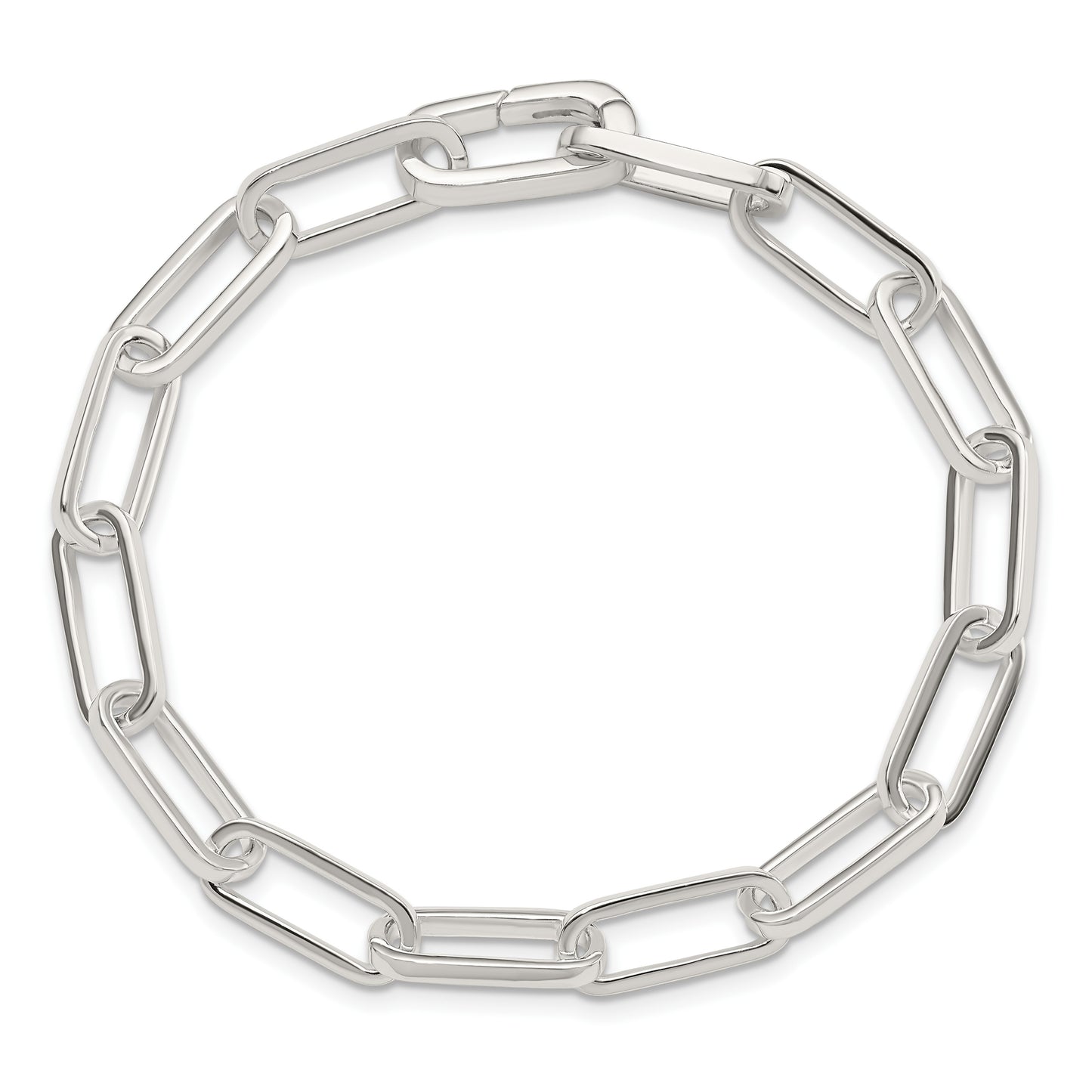 Sterling Silver Polished Fancy Link Bracelet