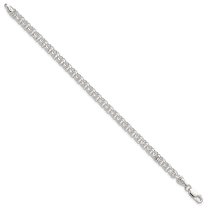 Sterling Silver Polished 5mm Triple Rolo Charm Bracelet