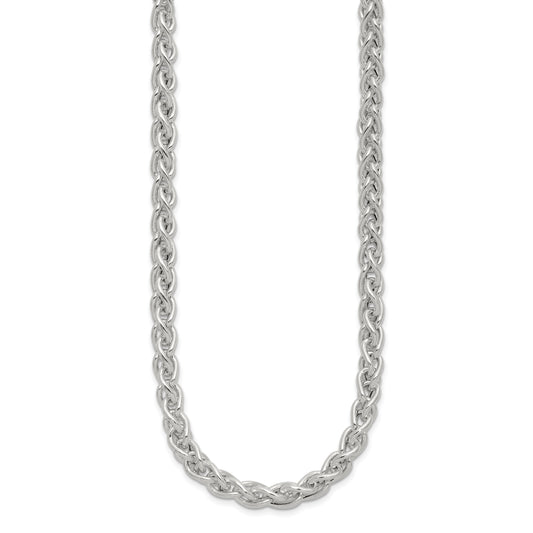 Sterling Silver Polished Spiga Necklace