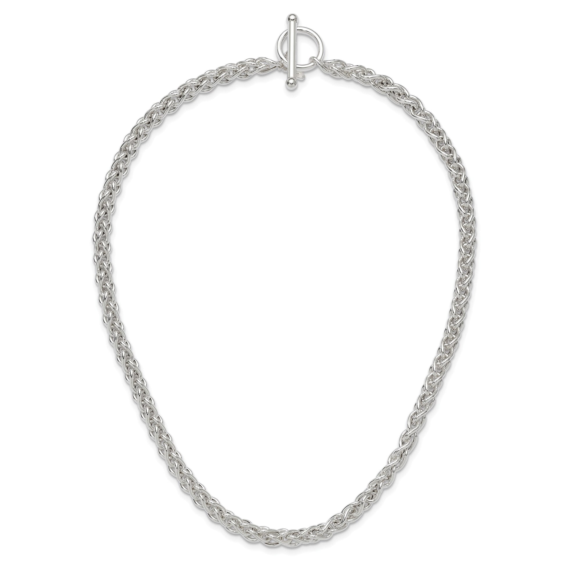 Sterling Silver Polished Spiga Necklace