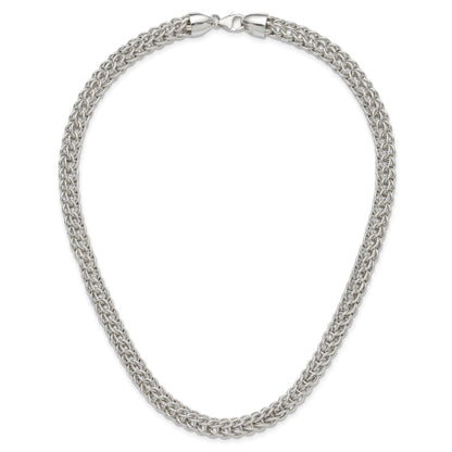 Sterling Silver Polished Fancy Circle Link 18.5in Necklace