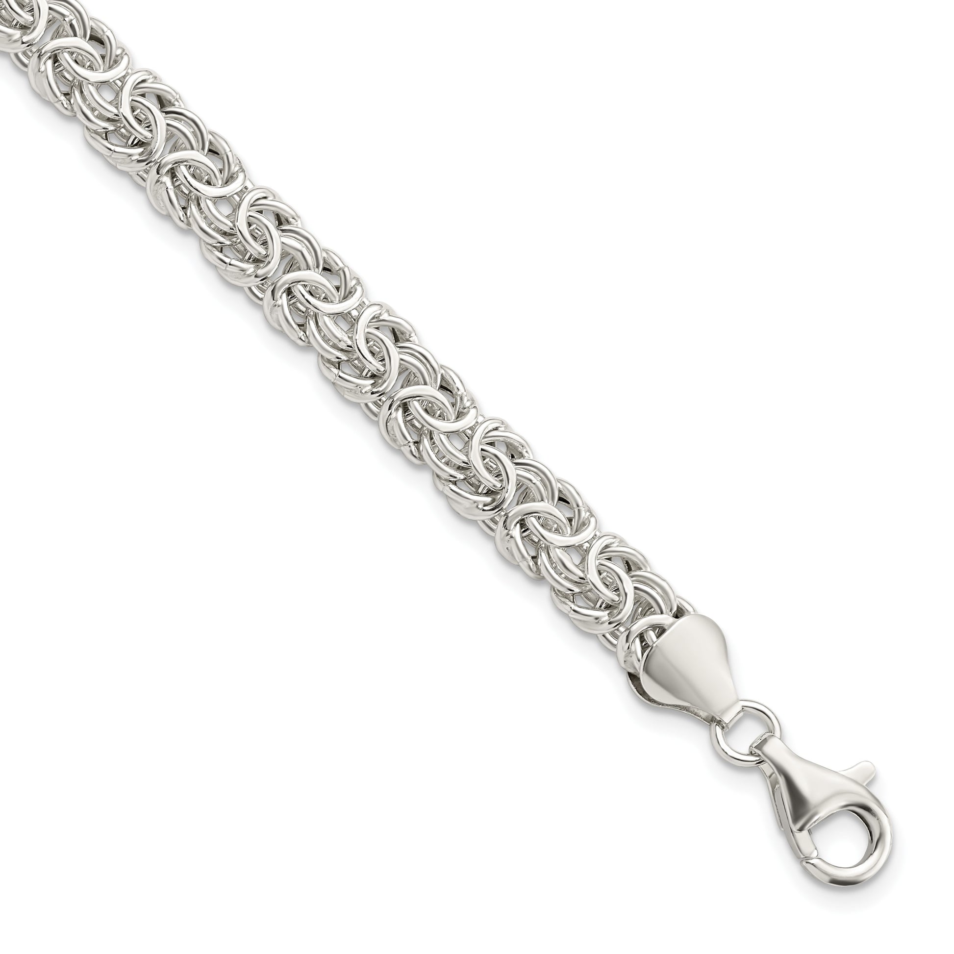 Sterling Silver Polished Byzantine Link Bracelet