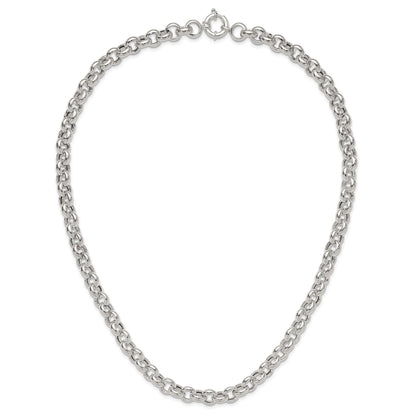 Sterling Silver Polished Fancy Link Necklace