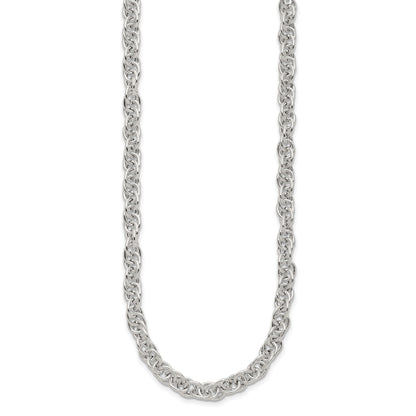 Sterling Silver Polished Fancy Link Necklace