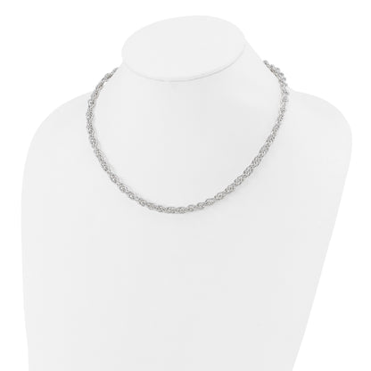 Sterling Silver Polished Fancy Link Necklace